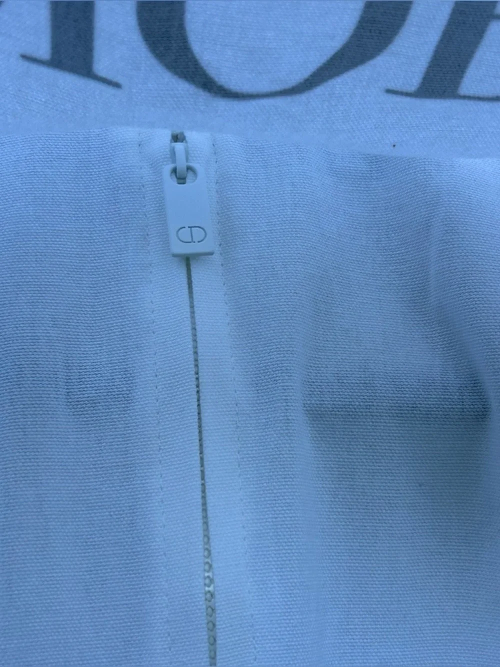 Authentic DIOR Garment / Hanging Bag in White Canvas